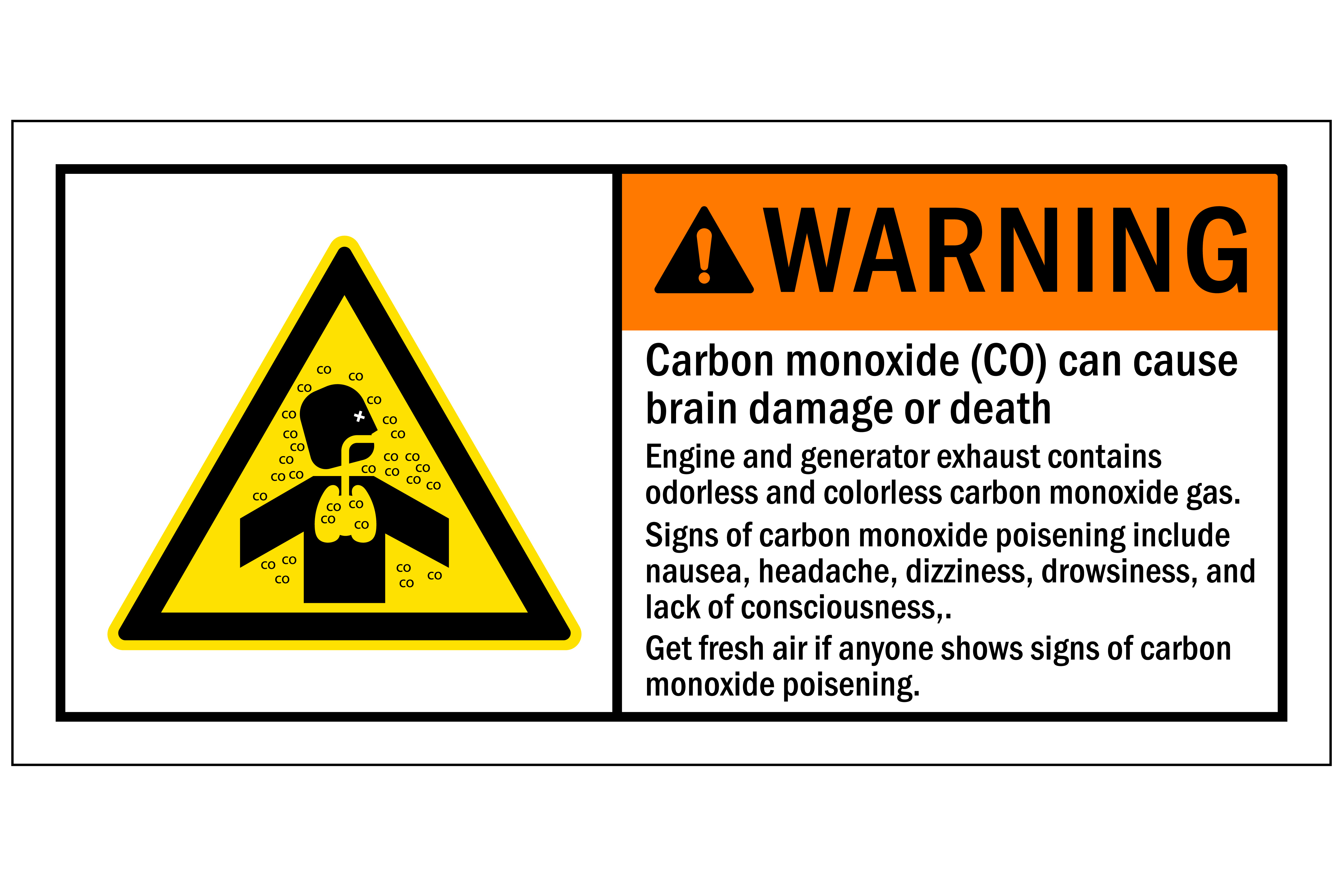 Warning Sign Carbon Monoxide Thumbnail
