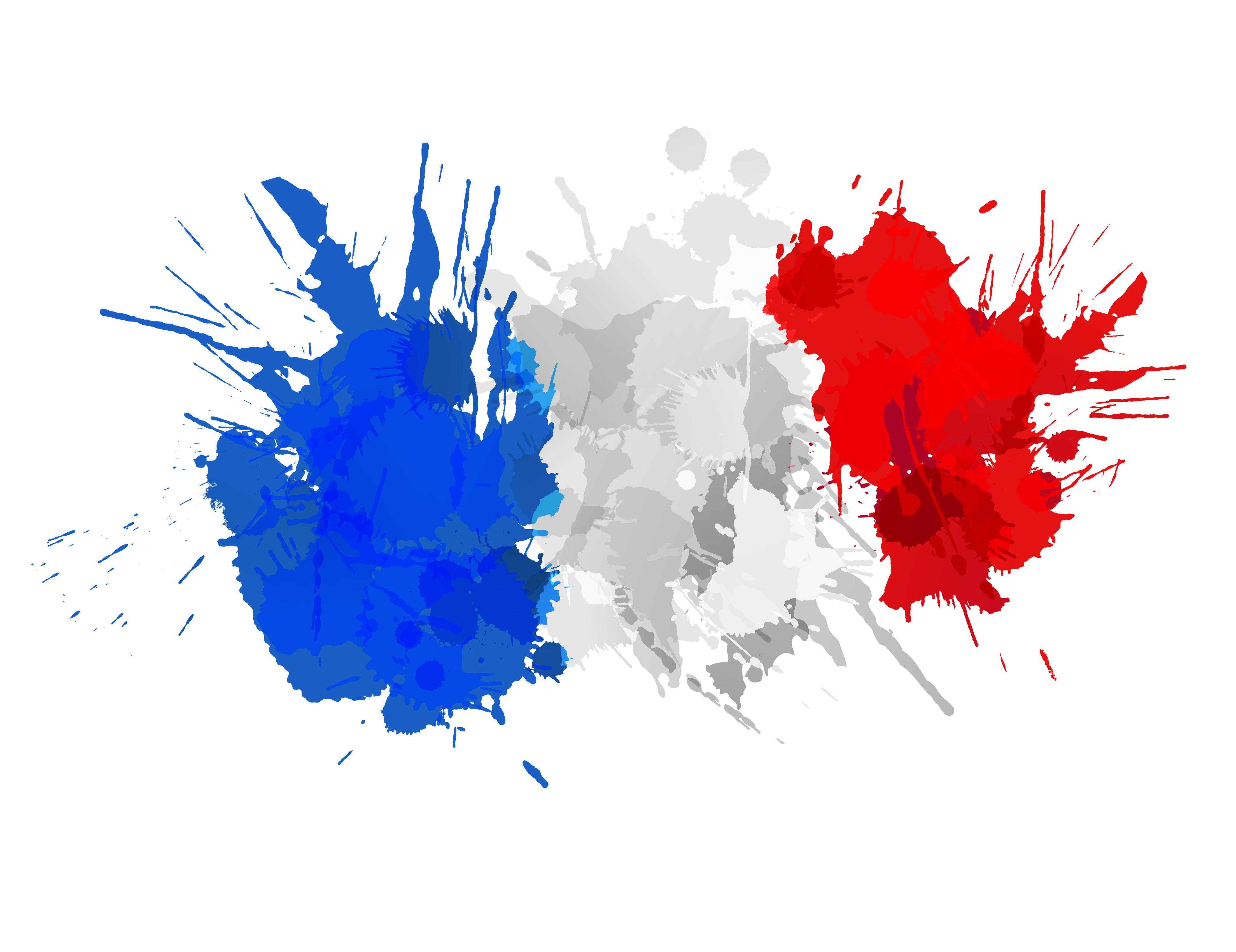 French Flag Splashes