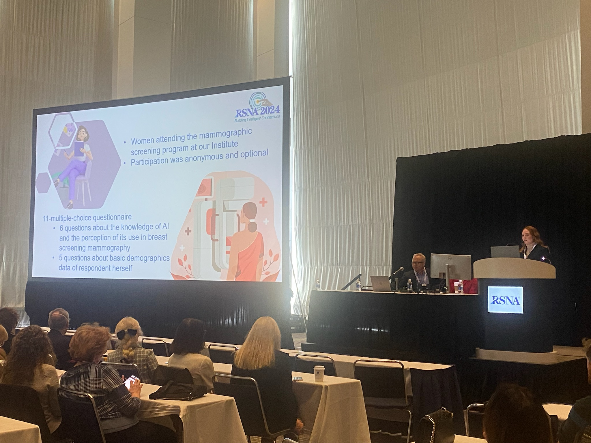 Dr. Ottavia Battaglia a radiology resident at the Istituto Europeo di Oncologia (IEO) in Milan, Italy, discussed her team's findings at RSNA 2024, showing that the majority of women are optimistic about AI's use in breast cancer screening.