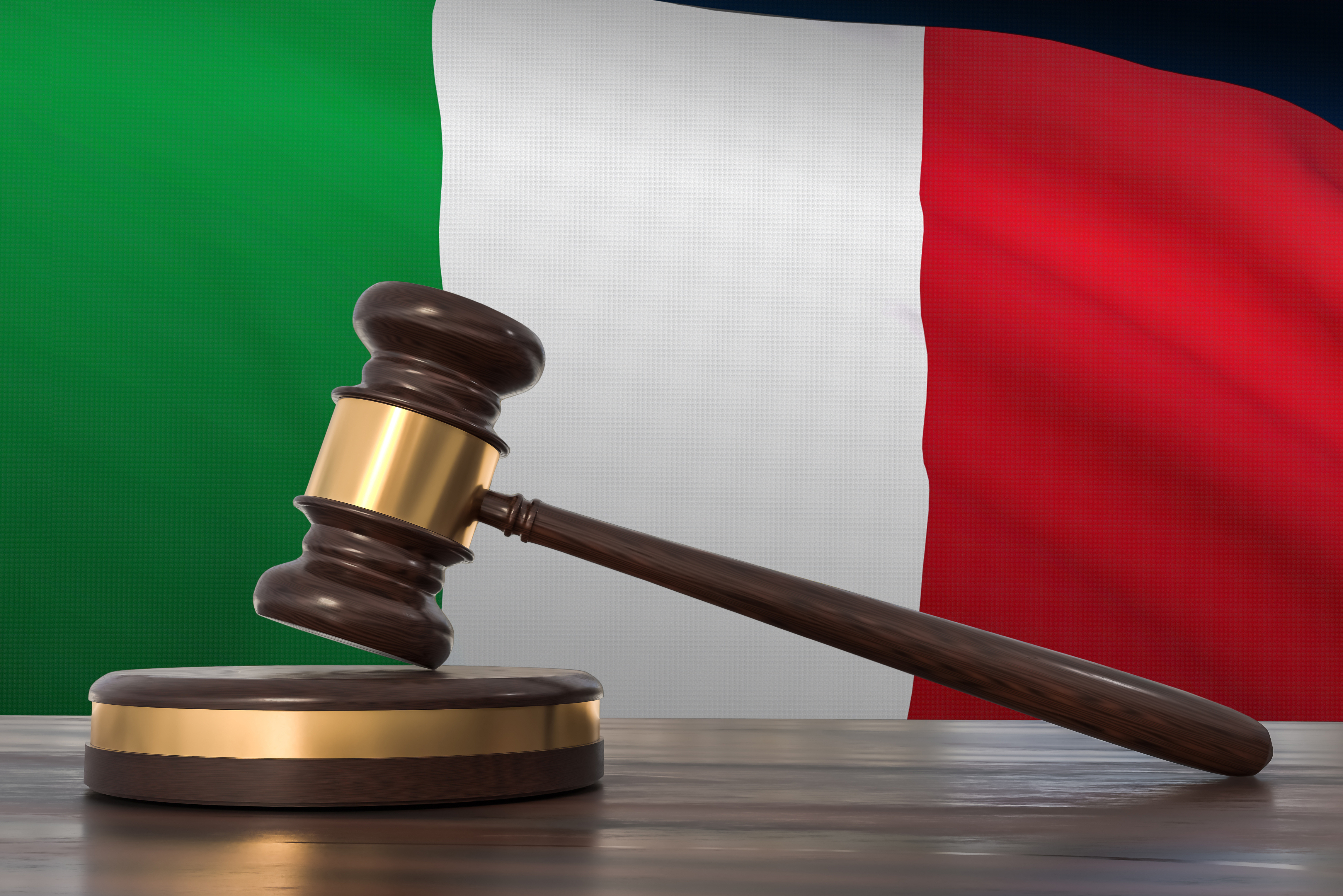 Gavel Italian Flag
