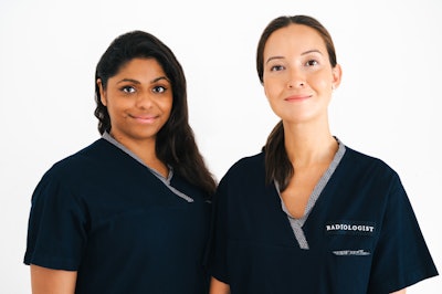 Drs. Susan Shelmerdine (right) and Natasha Davendralingam are co-founders of Anubix, a company that provides postmortem radiology reporting services.