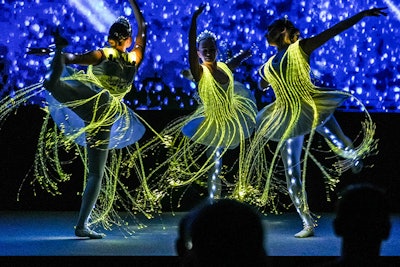 An illuminating display of ballet dancing was an integral part of the opening ceremony.