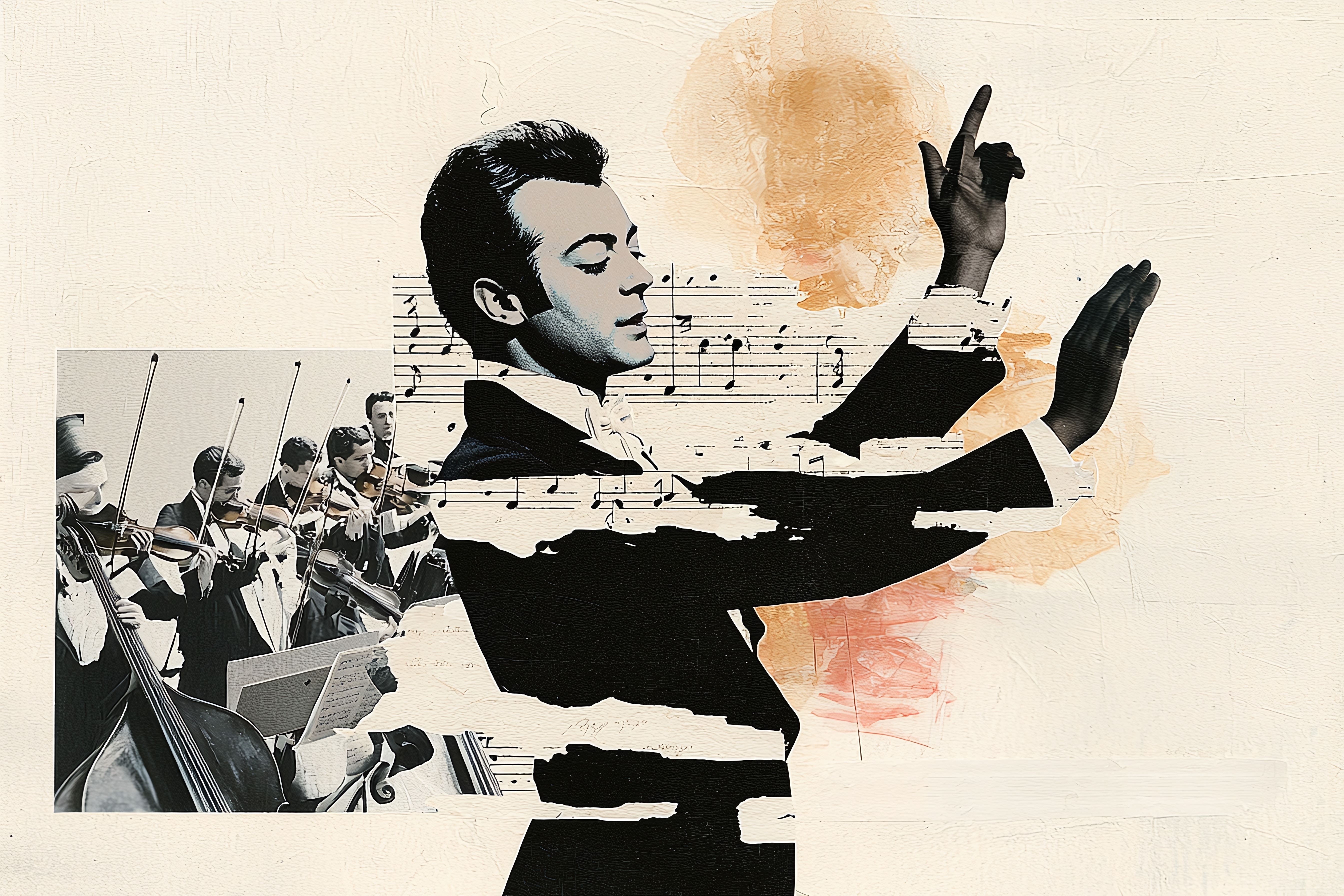 Mozart Collage Portrait