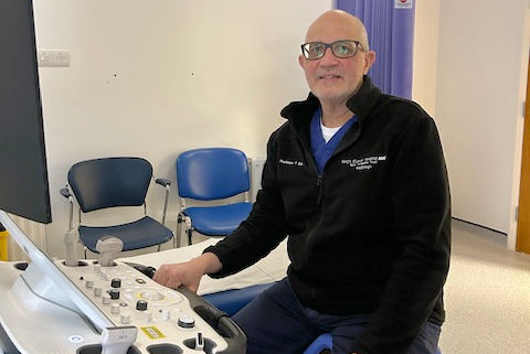 Paul Sidhu With Ultrasound Machine Thumbnail