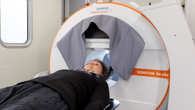 Somatom On.site enables potential stroke patients to receive a head CT in an ambulance on the way to a hospital. Image courtesy of Siemens Healthineers.