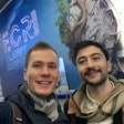 Johannes Wörsdörfer (left) and Fadi Matar gained firsthand experience in the world of radiology at ECR 2025. Courtesy of Johannes Wörsdörfer and DRG.