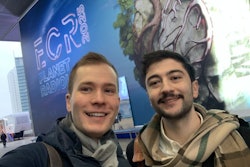 Johannes Wörsdörfer (left) and Fadi Matar gained firsthand experience in the world of radiology at ECR 2025. Courtesy of Johannes Wörsdörfer and DRG.