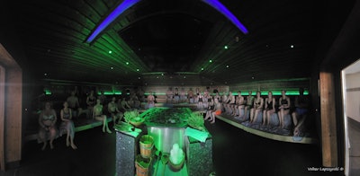 Attendees at the Larvik Course unwind and relax in an Aufguss. All images courtesy of Dr. Volker Lapczynski.