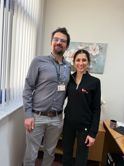 Dr. Emre Ruhat Avci with his co-author and mentor Dr. Ceren Sarioğlu, an associate professor of radiology at Dokuz Eylül University.