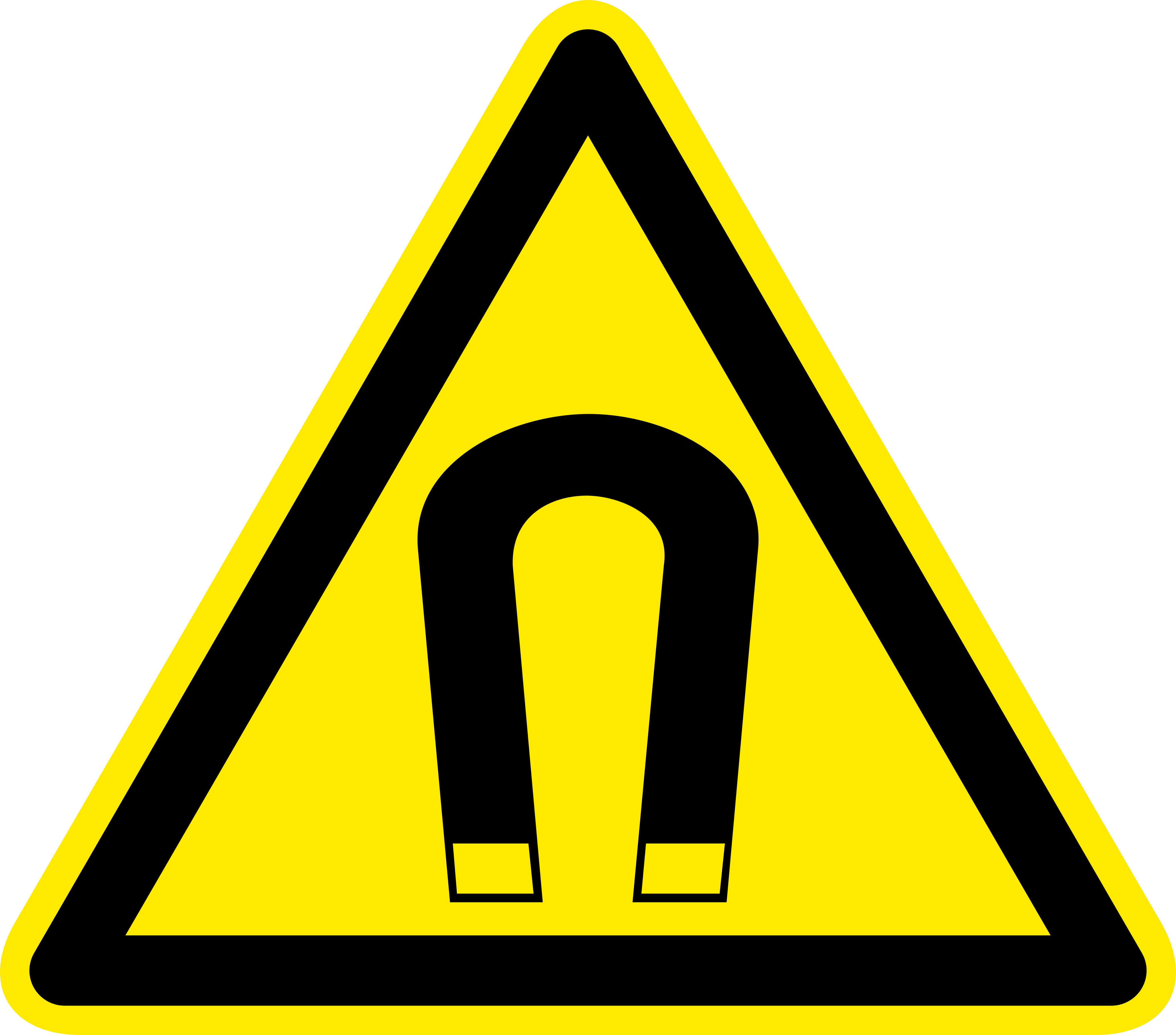 Sign Caution Magnet