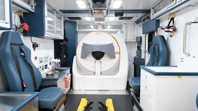 The mobile stroke Unit features the Somatom On.site head CT scanner.