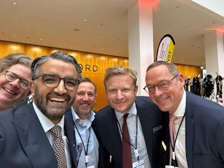 The “Saifie” was born at RöKo 2025! Dr. Saif Afat, chairperson of the ESR Radiology Trainees Forum Subcommittee and managing senior physician at the University Hospital of Tübingen, invited attendees to pose with him for selfies during the congress. He’s shown here with (from left to right): Prof. Dr. Mathias Goyen, chief medical officer at GE HealthCare; Prof. Dr. Markus Juchems, head of radiology at Klinikum Konstanz; Prof. Dr. Fabian Bamberg, head of radiology at University Medical Center Freiburg; and Prof. Dr. Johannes Wessling, head of radiology at Clemenshospital Münster.