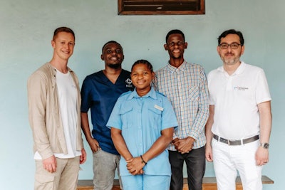 From left to right: Benedikt Lenz (Artemed Foundation), Omam Henry Kaijage (medical technologist for radiology, MTR), Prisca Anga (administrator), Daniel Joshua (MTR), Dr. Amir H. Bigdeli (chief physician radiology, Artemed Clinic, Munich South). All photos courtesy of Dr. Bigdeli and DRG.