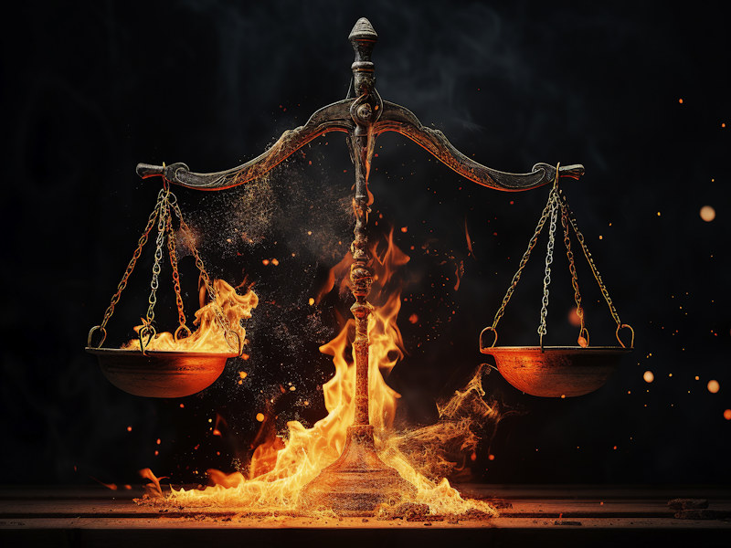 Justice Scales Fire 1