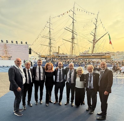 SIRM officials joined the end of the 20-month Amerigo Vespucci World Tour, which began in 2023 from the port of Genoa and concluded there on 10 June 2025.