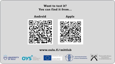 QR codes to the app’s download pages in the Play Store and the App Store.