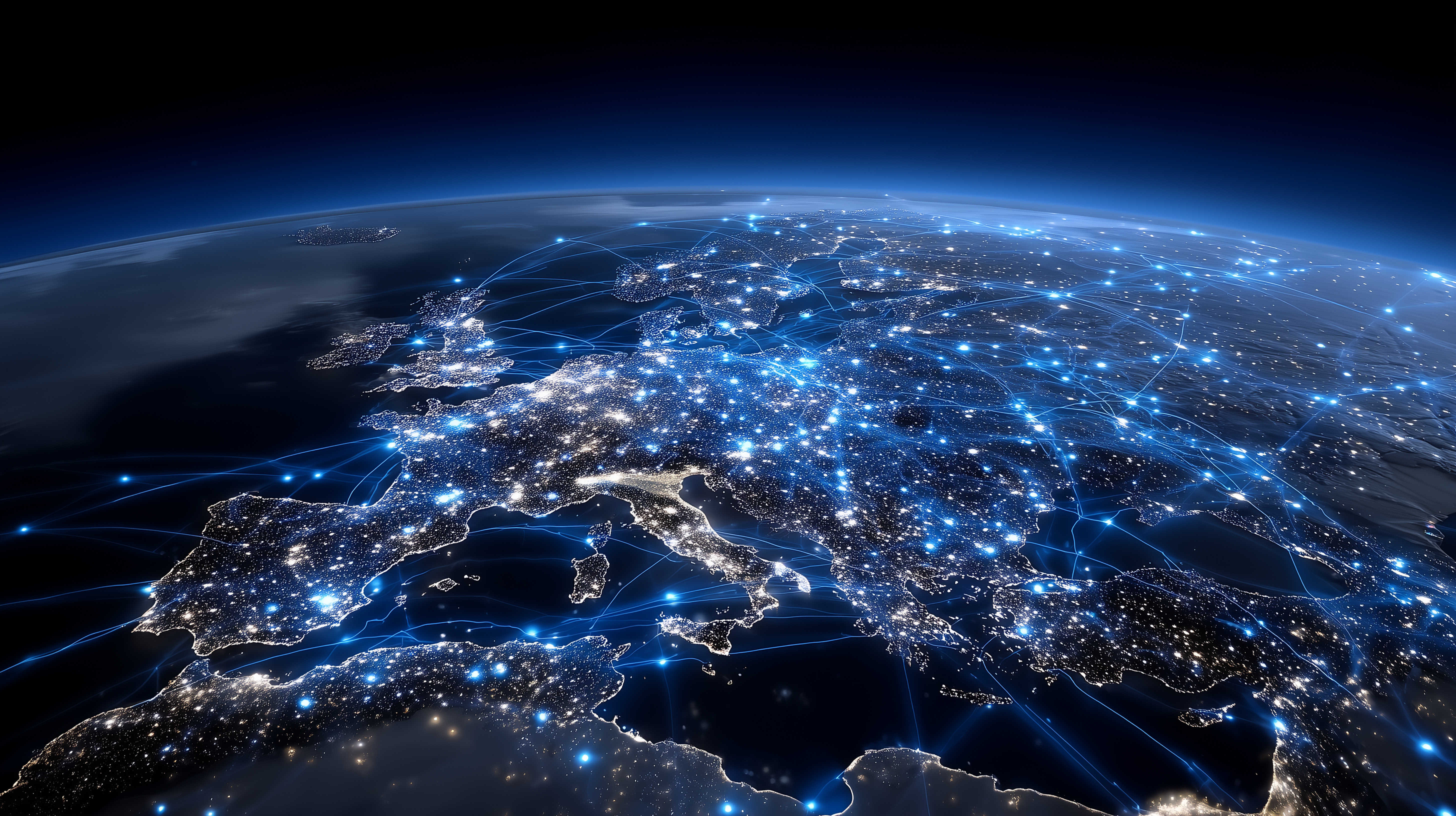 Futuristic Digital Map Europe Adobe Maksym