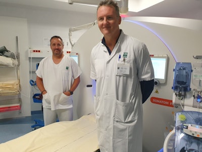 Prof. Mathieu Lederlin runs a busy department with the help of colleagues such as technician Thierry Zimmer.