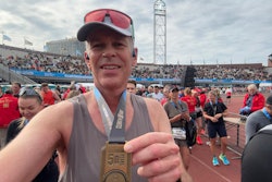 Erik Ranschaert at the Amsterdam marathon on 19 October 2025.