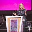 Prof. Fiona Gilbert presenting at the annual scientific meeting of the European Society of Breast Imaging (EUSOBI), held recently in Aberdeen, U.K. Photo by Jason Kimmings.