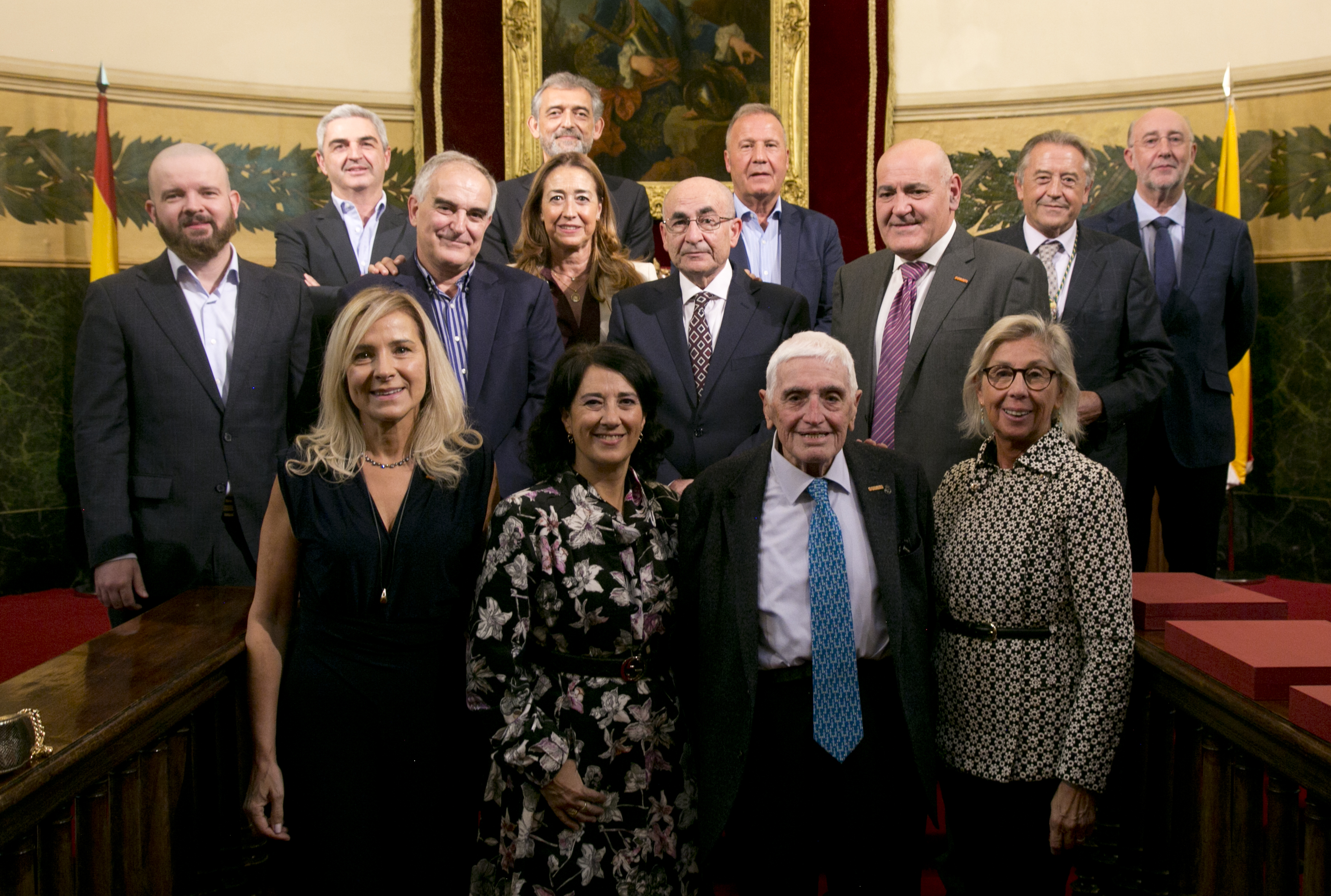 Nonagenarian Prof. C&eacute;sar Pedrosa (front row) opened Friday's event.