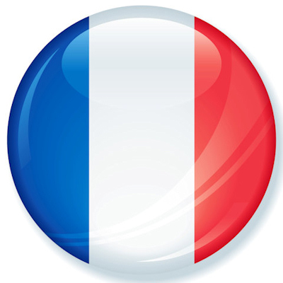France Flag Button 400