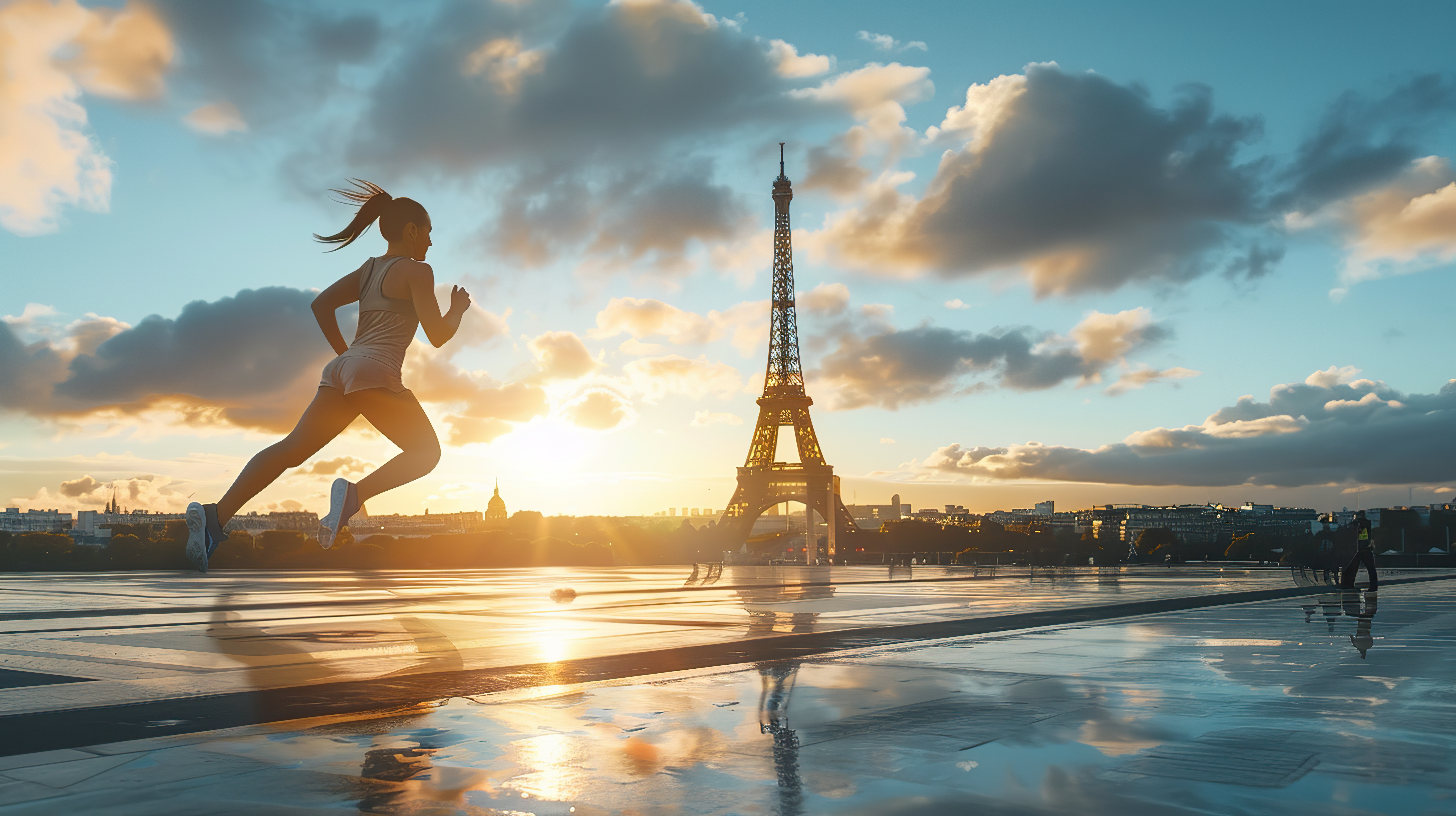 Woman Running Paris