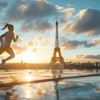 Woman Running Paris