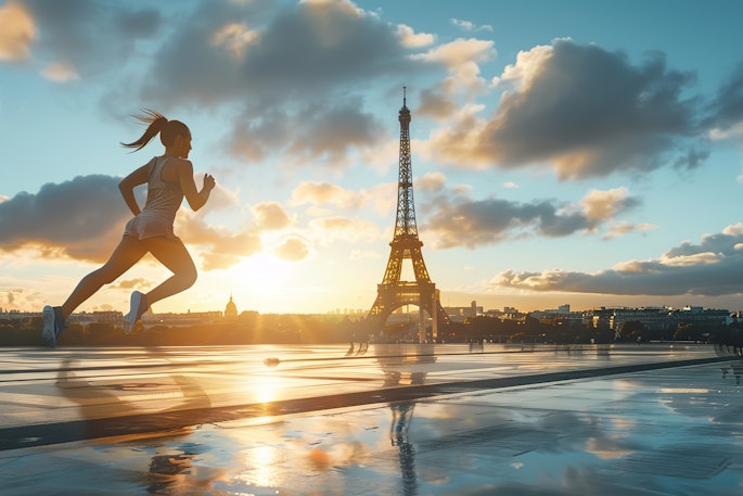 Woman Running Paris