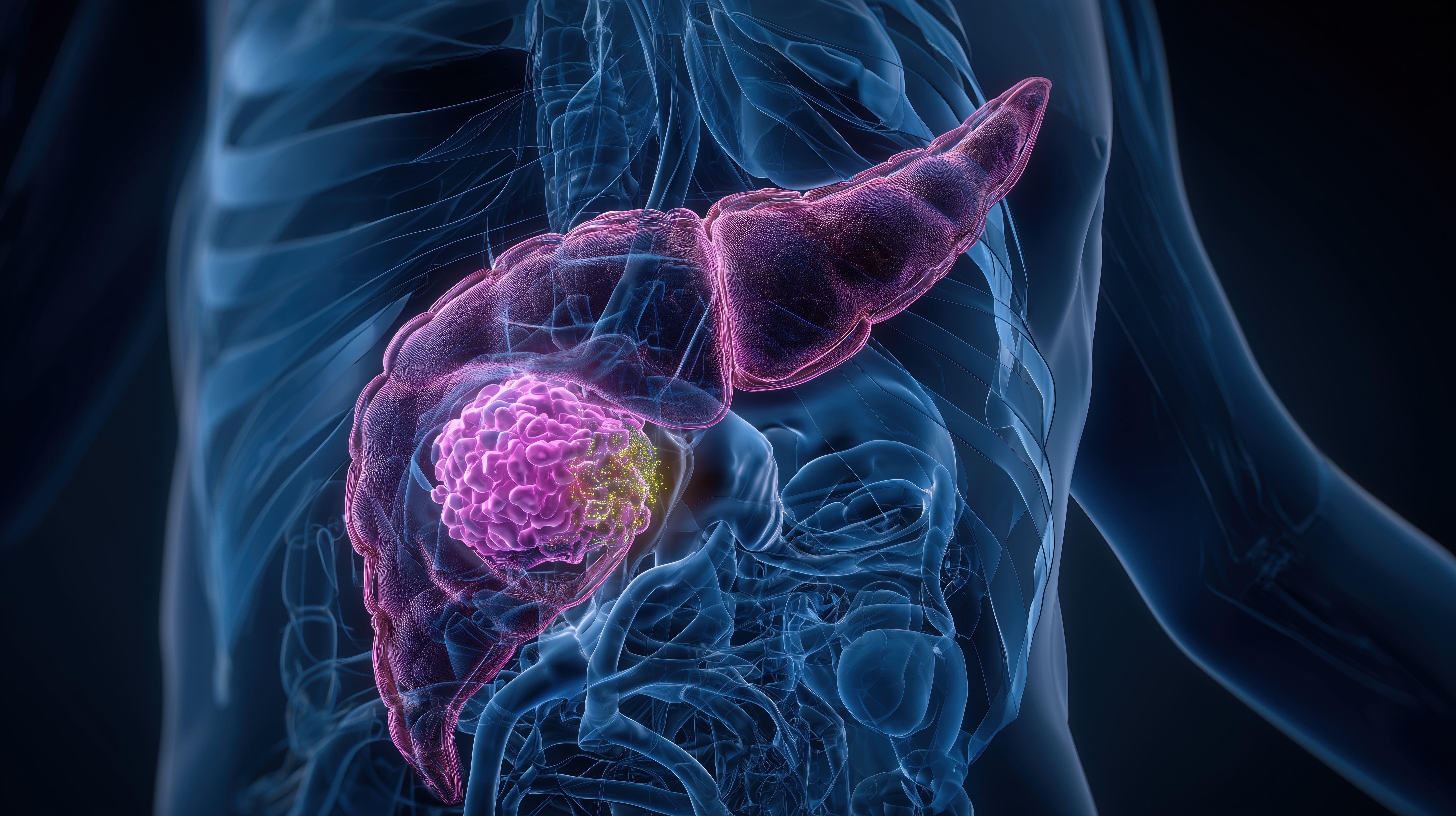 Pancreas Cancerous Area 3 D Rendering Adobe Anton