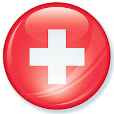 Swiss Flag Button 400