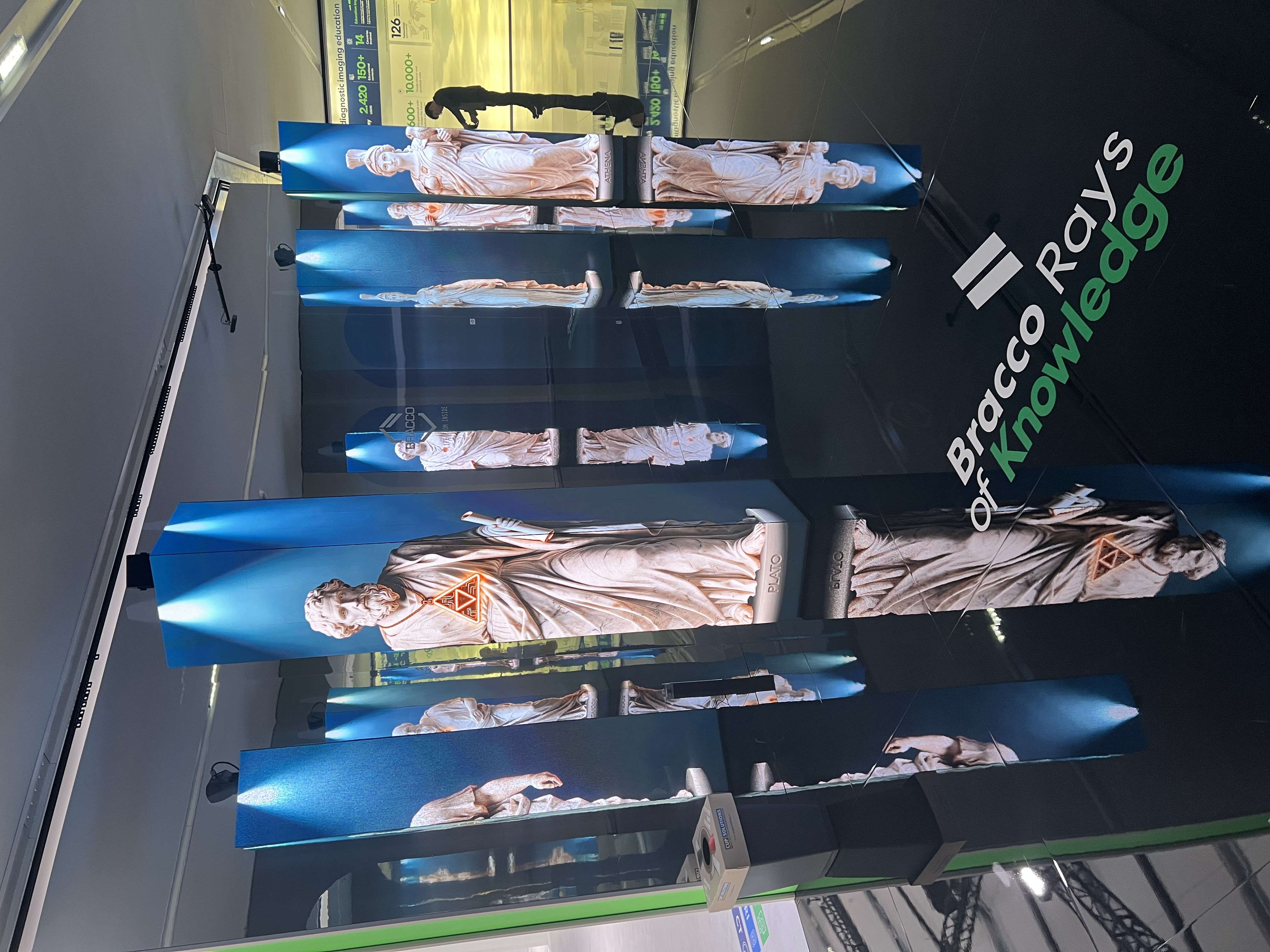 Bracco's exhibition booth.