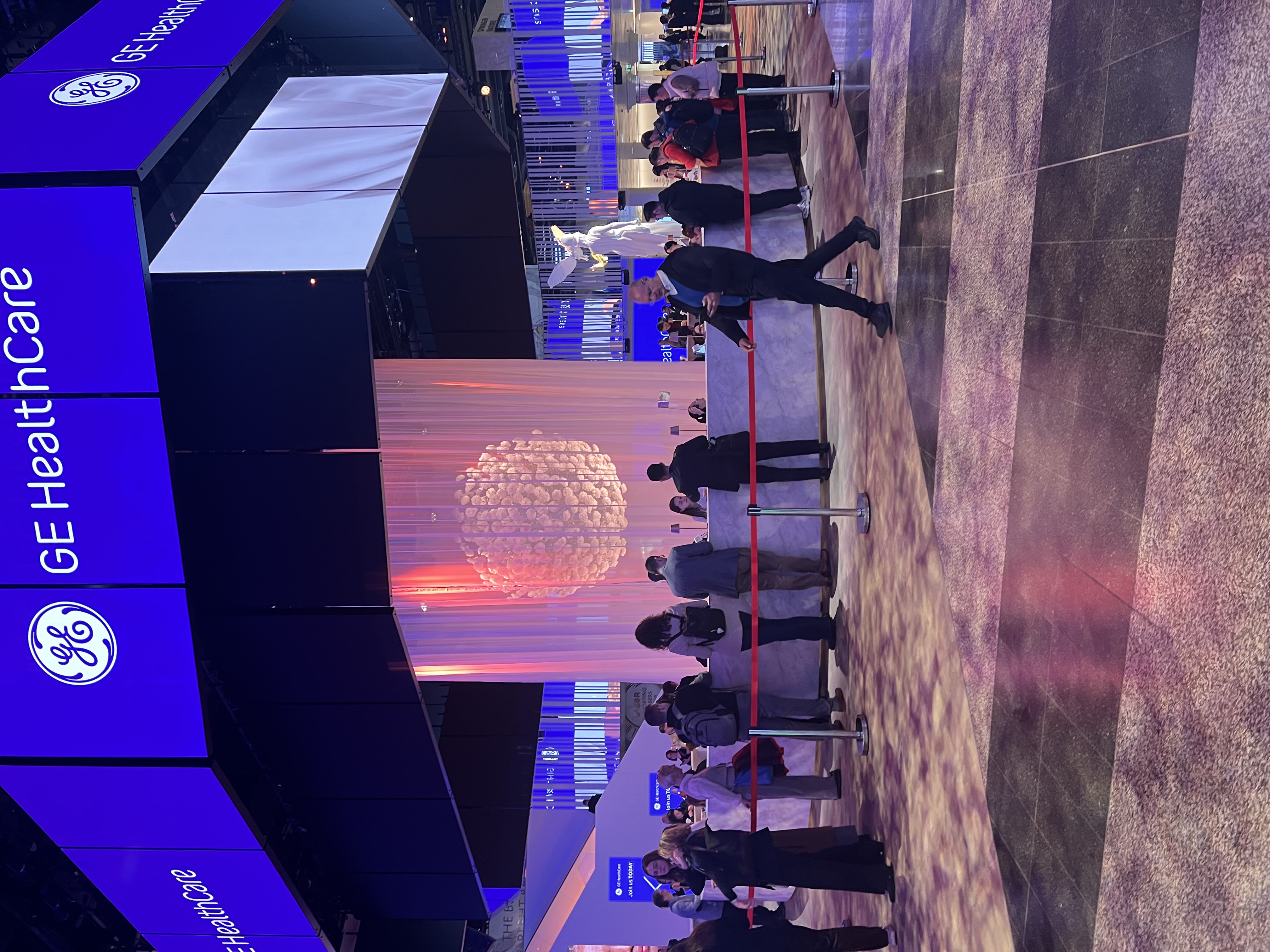 GE HealthCare exhibition booth.