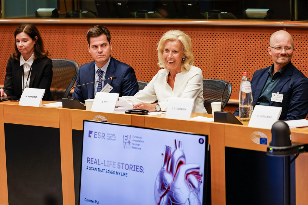Christel Put shares her testimony describing how a repeat CT scan revealed the coronary narrowing her first scan had almost missed.