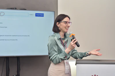 Dr. Uliana Pidvalna, professor and head of the Department of Normal Anatomy at Danylo Halytsky Lviv National Medical University in Lviv, Ukraine, and scientific consultant at the Ukrainian-Polish Heart Center Lviv, also led a workshop on scientific visibility through abstracts and papers.