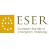 ESER European Society of Emergency Radiology logo with gold square and white stars