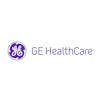 GE HealthCare logo with purple circular badge and white GE monogram