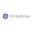 GE HealthCare logo with purple circular badge and white GE monogram