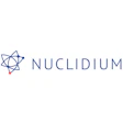 Nuclidium logo featuring blue atomic symbol with red accent and company name in sans-serif type